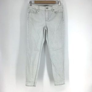 White House Black Market Mid-Rise Metallic Skinny